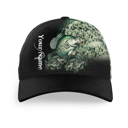 Crappie fishing green scales Custom Crappie fishing hat Unisex Fishing Baseball Angler hat cap NQS6261