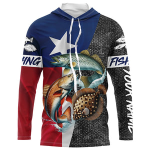 Texas Slam Fishing Custom long sleeve Fishing Shirts for men Redfish trout flounder Fishing jerseys NQS6729