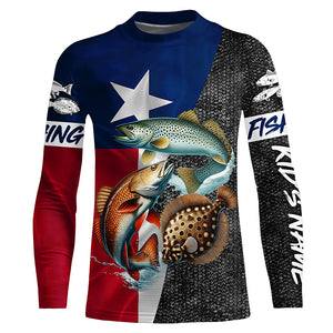 Texas Slam Fishing Custom long sleeve Fishing Shirts for men Redfish trout flounder Fishing jerseys NQS6729