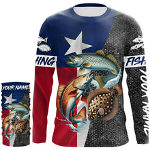 Load image into Gallery viewer, Texas Slam Fishing Custom long sleeve Fishing Shirts for men Redfish trout flounder Fishing jerseys NQS6729