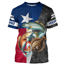 Load image into Gallery viewer, Texas Slam Fishing Custom long sleeve Fishing Shirts for men Redfish trout flounder Fishing jerseys NQS6729