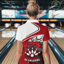 Load image into Gallery viewer, Funny Bowling Shirts For Women custom name There is no crying in bowling just lots of swearing NQS11349