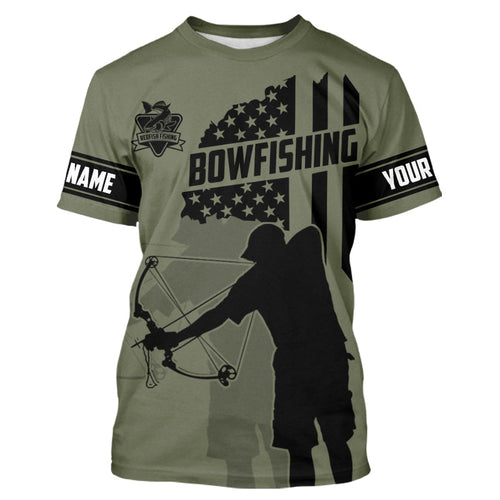 Redfish hunter bowfishing American flag Custom UV sun protection Long sleeve Fishing Shirts jerseys NQS9618