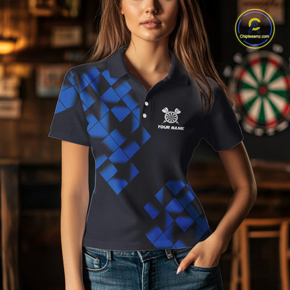 Personalized Black and Blue Darts Board 3D Printed Women Dart Shirts Custom Cool Dart Jersey For Team NQS11567