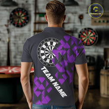 Load image into Gallery viewer, Personalized Black and Purple Dart Board 3D Printed Men Dart Shirts Custom Cool Dart Jerseys For Team NQS11568