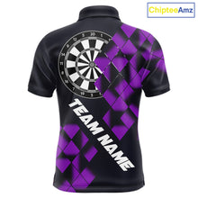 Load image into Gallery viewer, Personalized Black and Purple Dart Board 3D Printed Men Dart Shirts Custom Cool Dart Jerseys For Team NQS11568