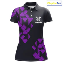 Load image into Gallery viewer, Personalized Black and Purple Darts Board Women Dart Shirts Custom Cool Dart Jersey For Team NQS11568