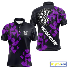 Load image into Gallery viewer, Personalized Black and Purple Dart Board 3D Printed Men Dart Shirts Custom Cool Dart Jerseys For Team NQS11568