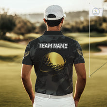 Load image into Gallery viewer, Black and Gold Eagle golf polo shirts for men custom men&#39;s golf team shirts, personalized golf gifts NQS10208