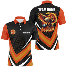 Load image into Gallery viewer, Eagle Flame Bowling Shirts For Men, Fire Eagle Bowling Team Shirts Bowler Jerseys | Orange NQS8390