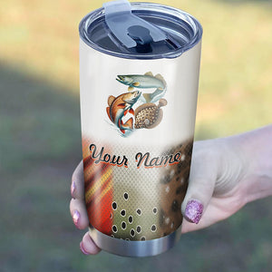 Texas Slam Fishing Scale Customize name Fishing Tumbler Cup Personalized Fishing gift for fisherman - NQS253