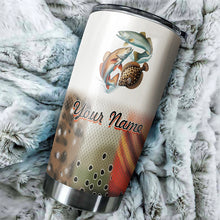 Load image into Gallery viewer, Texas Slam Fishing Scale Customize name Fishing Tumbler Cup Personalized Fishing gift for fisherman - NQS253