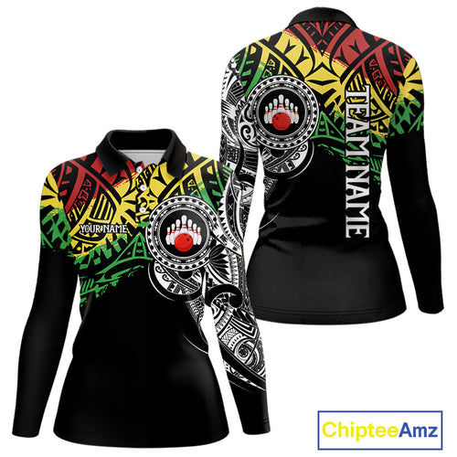 Personalized Tribal pattern Women Bowling Shirts Custom Bowling outfit  for ladies Team bowling jersey NQS9813