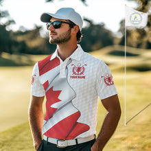 Load image into Gallery viewer, Canadian Flag Golf Polo Shirts For Men Custom team golf jerseys, patriotic golf shirts NQS9929