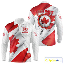 Load image into Gallery viewer, Canadian Flag Golf Polo Shirts For Men Custom team golf jerseys, patriotic golf shirts NQS9929