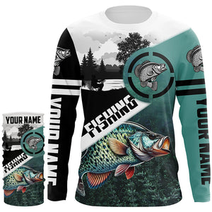 Crappie Fishing Customize Sun protection long sleeve fishing shirts, Personalized Fishing Gifts NQS420