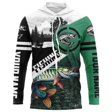 Load image into Gallery viewer, Musky fishing Customize Sun protection long sleeve fishing shirts, Personalized Fishing Gifts NQS421