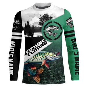 Musky fishing Customize Sun protection long sleeve fishing shirts, Personalized Fishing Gifts NQS421