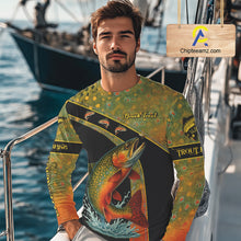 Load image into Gallery viewer, Brook Trout fishing scales UV protection Custom long sleeve fishing shirts, Trout fishing jerseys NQS10218
