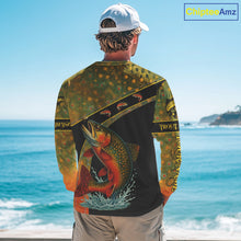 Load image into Gallery viewer, Brook Trout fishing scales UV protection Custom long sleeve fishing shirts, Trout fishing jerseys NQS10218
