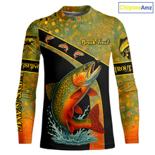 Load image into Gallery viewer, Brook Trout fishing scales UV protection Custom long sleeve fishing shirts, Trout fishing jerseys NQS10218