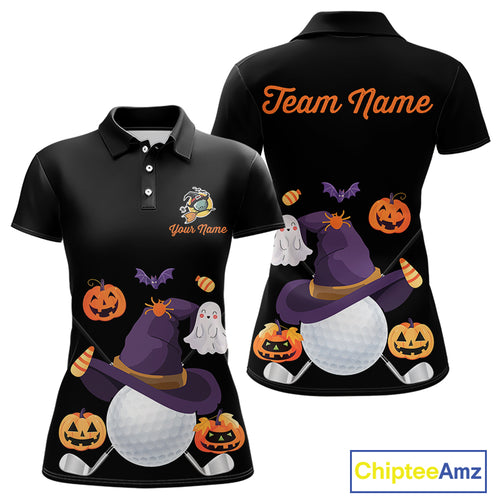 Funny pumpkin golf ball clubs Women's polo golf shirts Custom Halloween team golf jerseys NQS10807