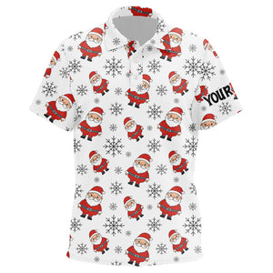 Santa snowflake Christmas pattern Kid golf polo shirts custom Christmas Kid golf tops for Team NQS8868