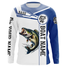 Load image into Gallery viewer, Largemouth Bass fishing UV protection Customize name and boat name long sleeves fishing shirts NQS1579