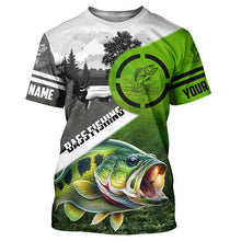 Load image into Gallery viewer, Largemouth Bass Fishing customize name UV protection long sleeves performance fishing shirts NQS1912