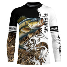 Load image into Gallery viewer, Smallmouth Bass Fishing Camo UV protection long sleeves shirt Custom Smallmouth Bass Fishing Jerseys NQS682