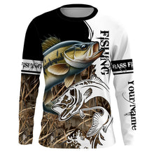 Load image into Gallery viewer, Smallmouth Bass Fishing Camo UV protection long sleeves shirt Custom Smallmouth Bass Fishing Jerseys NQS682