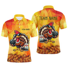 Load image into Gallery viewer, Personalized Funny Turkey Autumn Bowling Shirts For Men, Thanksgiving Bowling Shirts Team Uniform NQS8641