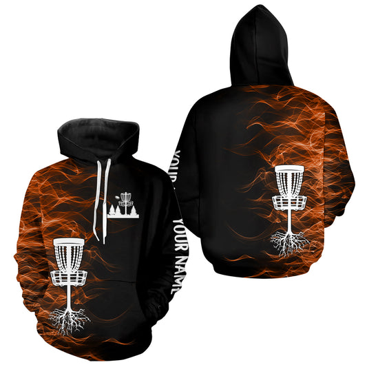 Orange smoke black Disc Golf Shirts custom team disc golf basket Unisex disc golf outfits NQS11200