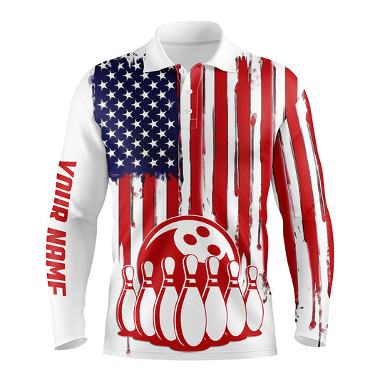 personalized bowling shirt for men – custom name design side view