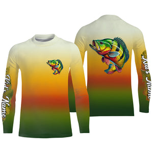 Peacock bass fishing Custom Name sun protection fishing jersey, Peacock bass fishing tournament shirts NQS5683