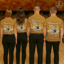 Load image into Gallery viewer, Personalized Yellow Flame Funny Bowling shirts for Men My drinking team has a bowling problem NQS11616