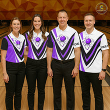Load image into Gallery viewer, Custom bowling polo shirts for men I'm not swearing, I'm using my bowling words purple bowl shirts NQS7434