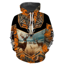 Load image into Gallery viewer, Deer Hunting Camo Orange Black Custom Name 3D All over print shirts, personalized hunting gifts NQS811