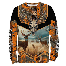 Load image into Gallery viewer, Deer Hunting Camo Orange Black Custom Name 3D All over print shirts, personalized hunting gifts NQS811