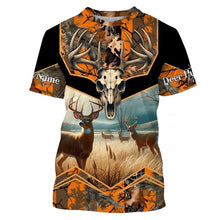 Load image into Gallery viewer, Deer Hunting Camo Orange Black Custom Name 3D All over print shirts, personalized hunting gifts NQS811