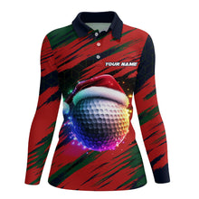 Load image into Gallery viewer, Christmas Golf ball Women golf polo shirt custom ladies golf tops Christmas golf gifts NQS8887