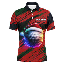 Load image into Gallery viewer, Christmas Golf ball Men golf polo shirt custom mens golf tops Christmas golf gifts NQS8887