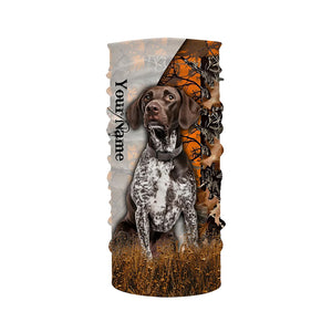 German Shorthaired Pointer dog hunting orange camo Custom Name Full Printing Shirts, Hunting Gifts NQS3569