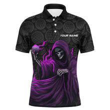 Load image into Gallery viewer, Black camo golf ball Mens golf polo shirts custom purple golf skull outfits for men, best golf gifts NQS8024