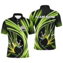 Load image into Gallery viewer, Green Light Bowling Jerseys For Men Custom Mens Bowling Polo, Quarter-Zip Shirt for Team Bowlers NQS7603