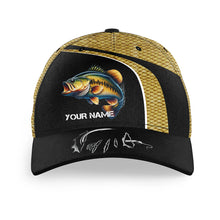 Load image into Gallery viewer, Bass Fishing Custom fishing hat Unisex Fishing Baseball Angler fish hook hat NQS2086