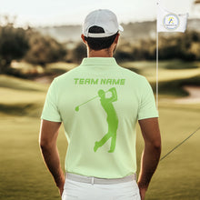Load image into Gallery viewer, Green Men golf polo shirts custom golf outfits for men, Gift for golf lovers NQS10849