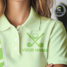 Load image into Gallery viewer, Green Women golf polo shirts custom golf outfits for ladies, Gift for golf lovers NQS10849