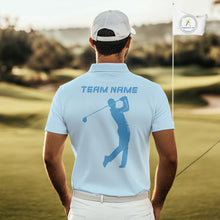 Load image into Gallery viewer, Blue Men golf polo shirts custom golf outfits for men, Gift for golf lovers NQS10850