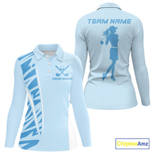 Load image into Gallery viewer, Blue Women golf polo shirts custom golf outfits for ladies, Gift for golf lovers NQS10850